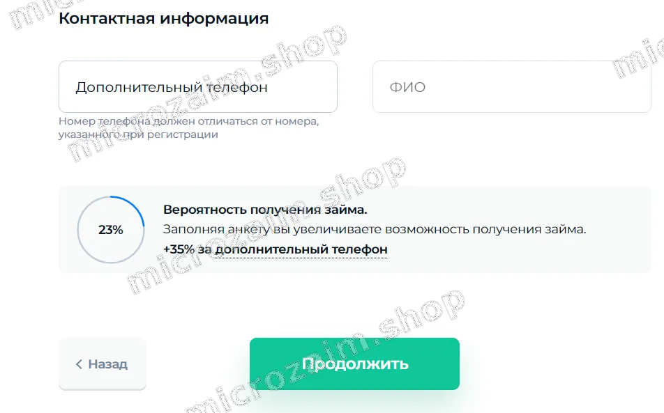 контактная информация