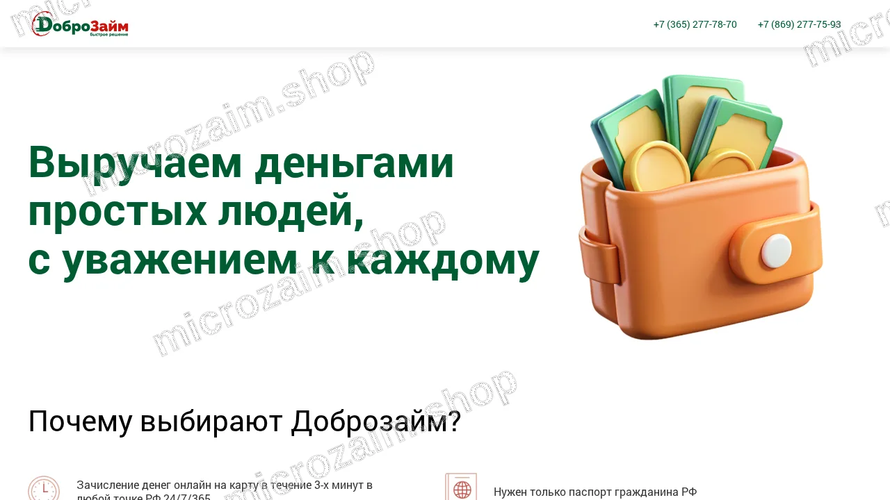 Главная страница — Доброзайм