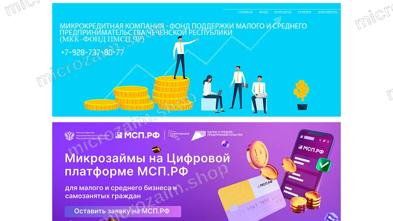 Главная страница — МКК-Фонд ПМСП ЧР