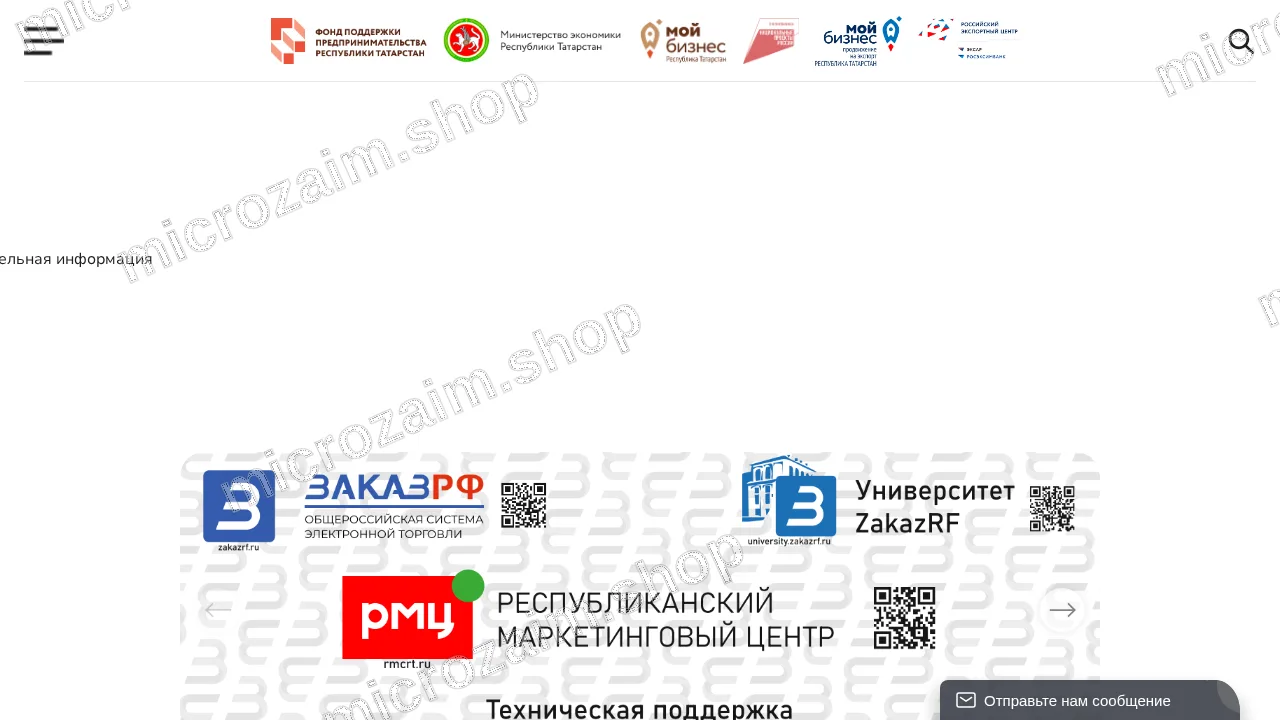 Главная страница — НО МКК «Фонд поддержки предпринимательства РТ»