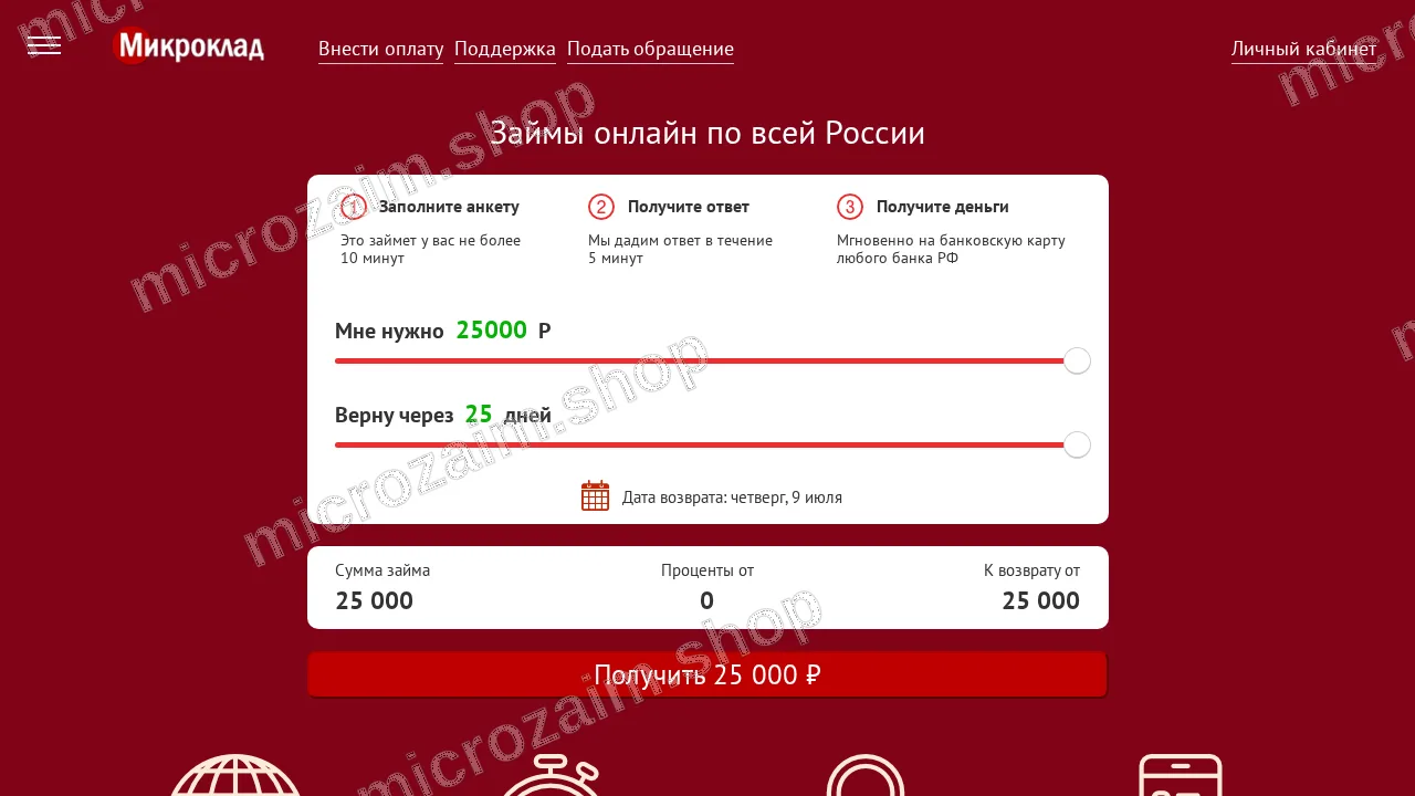 Как получить займ — ООО МКК «МикроКлад»