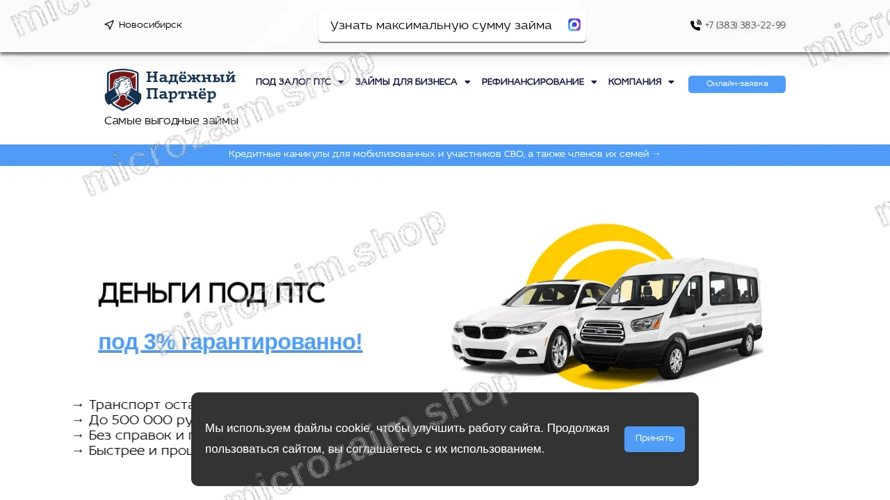 Главная страница — ООО МКК «НАДЁЖНЫЙ ПАРТНЁР»