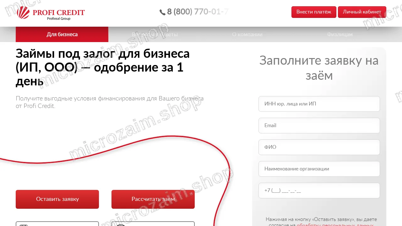 Как получить займ — ООО «МКК «ПРОФИРЕАЛ»