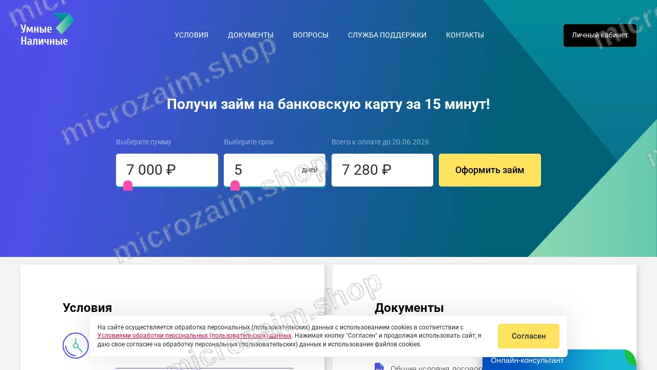 Главная страница — ООО МКК «Умный Займ»